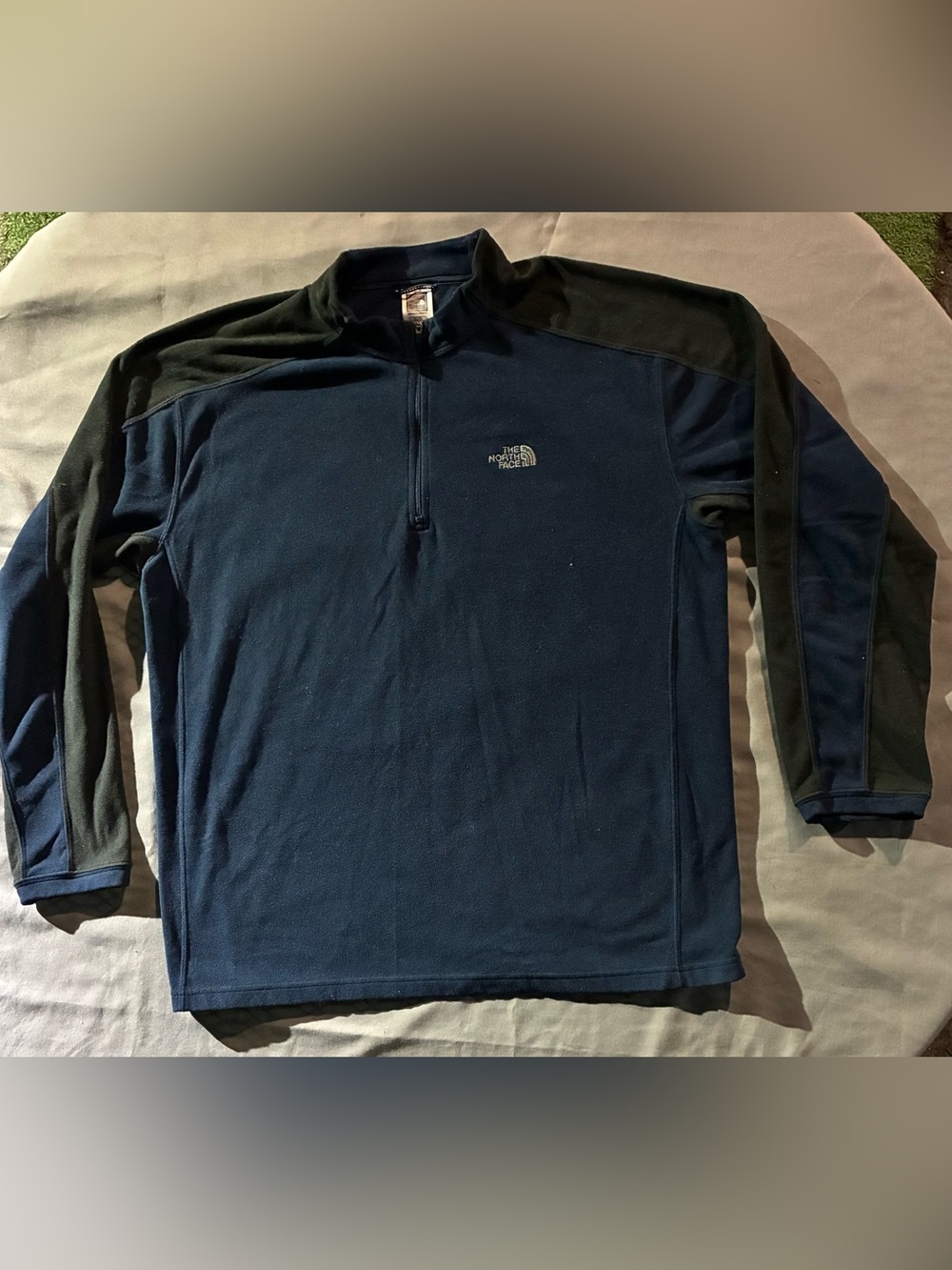The North Face Navy Fleece with Gold Logo